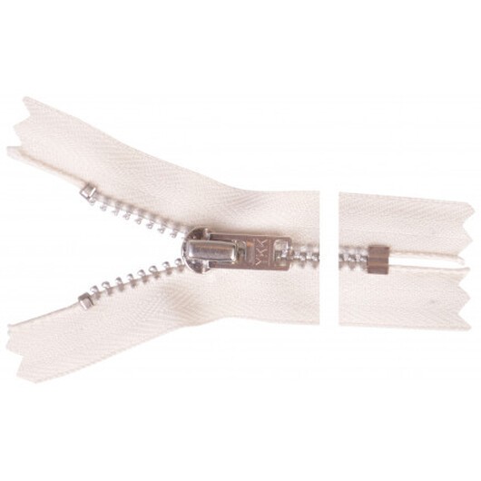 YKK Dragkedja/Blixtlås Aluminium 6cm 4mm Natur