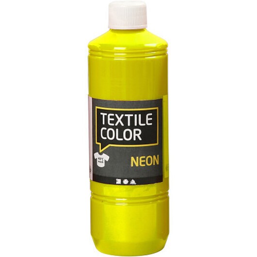 Textilfärg, neongul, 500 ml/ 1 flaska