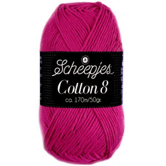 Scheepjes Cotton 8 Garn Unicolor 720 Cerise