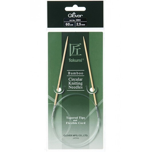 Clover Takumi Rundstickor Bambu 60cm 2,50mm /23.6in US1Â½