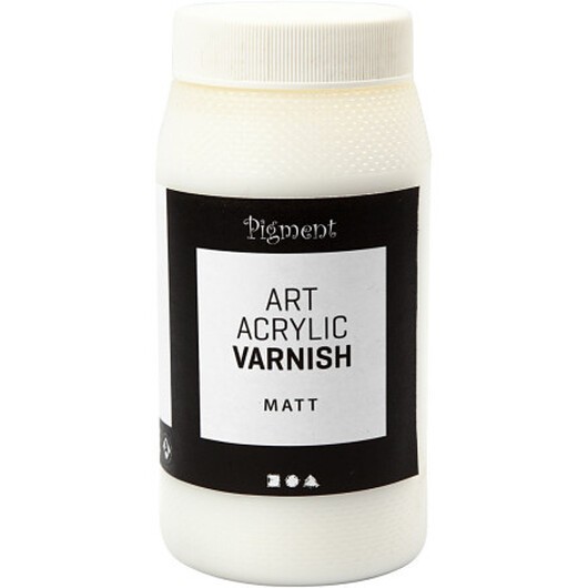 Art Acrylic Slutfernissa, matt transparenta, vit, 500 ml/ 1 burk