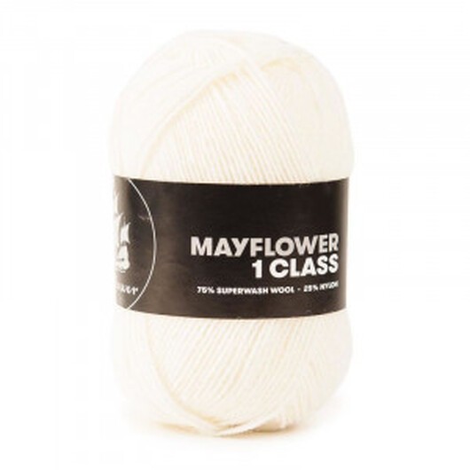 Mayflower 1 Class Garn Unicolor 33 Snövit