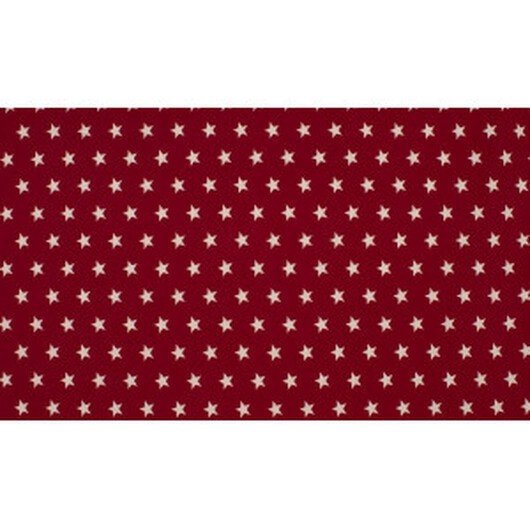 Minimals Bomullspoplin Tyg Print 118 Star Bordo 145cm - 50cm