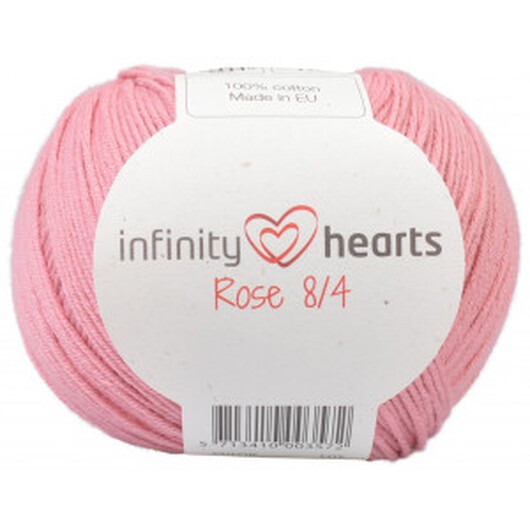 Infinity Hearts Rose 8/4 Garn Unicolor 27 Ljus Gammelrosa