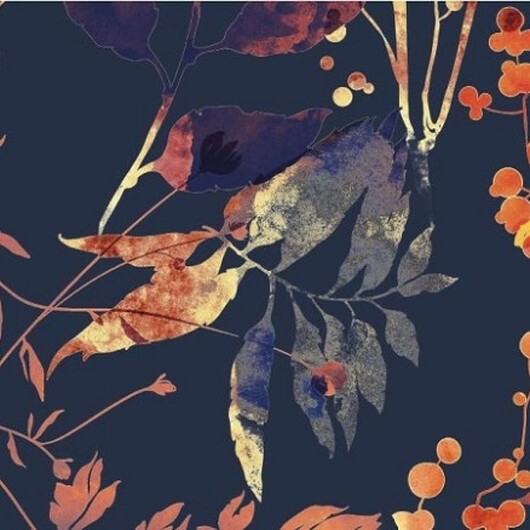 Bomullsjersey Print Tyg 150cm 001 Blad - 50cm