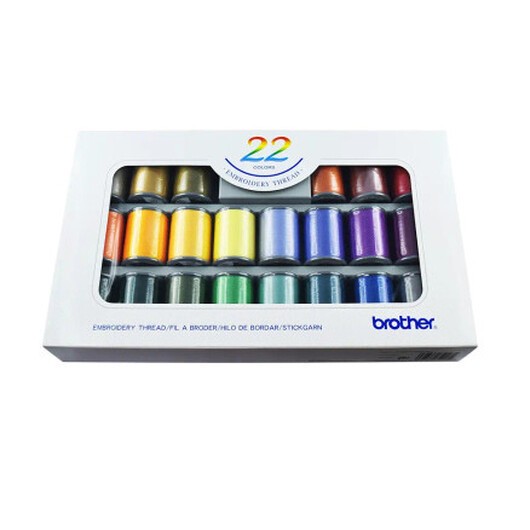 Brother glänsande broderitråd 22 rl.