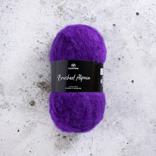 Svarta Fåret Brushed Alpaca Garn 22 Lila