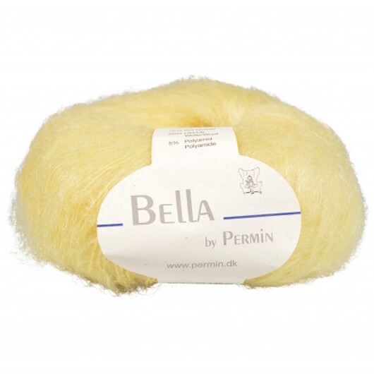 Permin Bella Mohair Garn 55 Ljus Gul