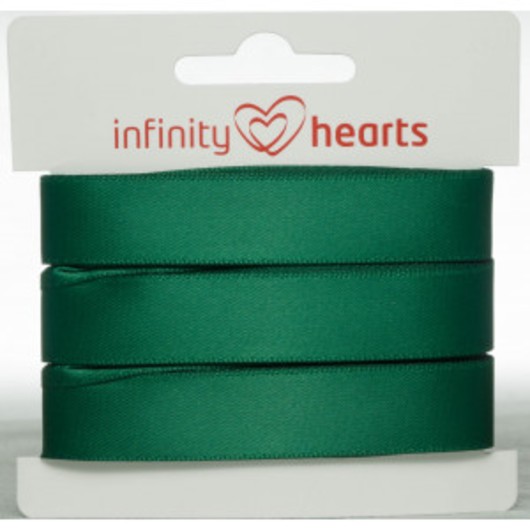 Infinity Hearts Satinband Dubbelsidigt 15mm 563 Dov Grön - 5m