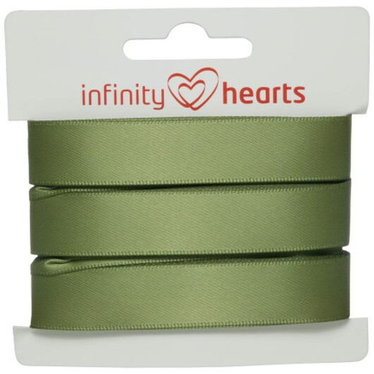 Infinity Hearts Satinband Dubbelsidigt 15mm 563 Dov Grön - 5m