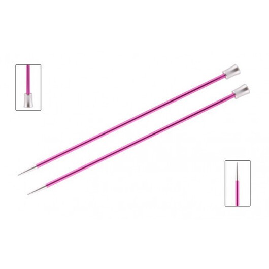 KnitPro Zing Stickor / Jumperstickor Aluminium 30cm 10,00mm / 11.8in US15 Ruby