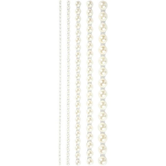Rhinestones, stl. 2-8 mm, vit, 140 st./ 1 förp.