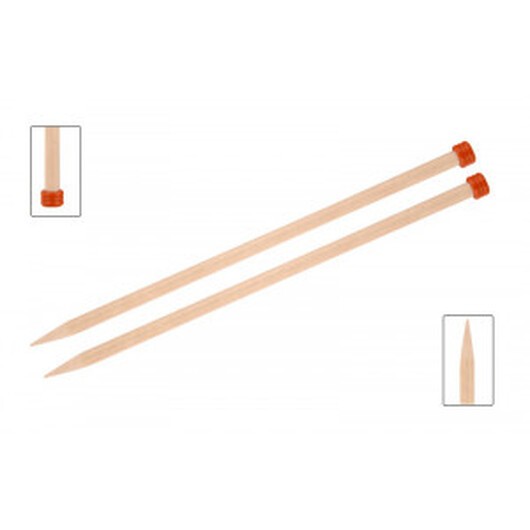 KnitPro Basix Birch Stickor / Jumperstickor Björk 40cm 15,00mm / 15.7in US19