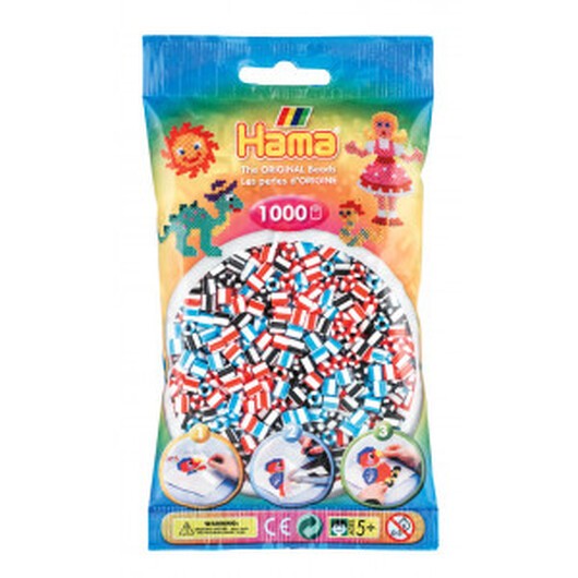 Hama Midi Pärlor 207-91 Randig Mix 91 - 1000 st