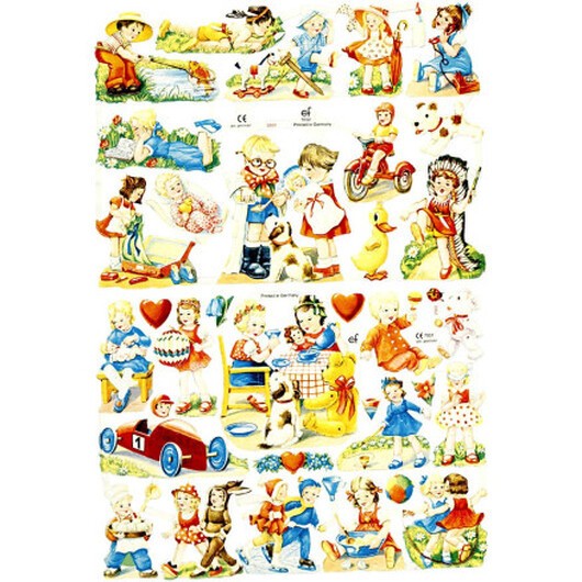 Glansiga bilder, barns lek, ark 16,5x23,5 cm, 2 ark/1 frp.