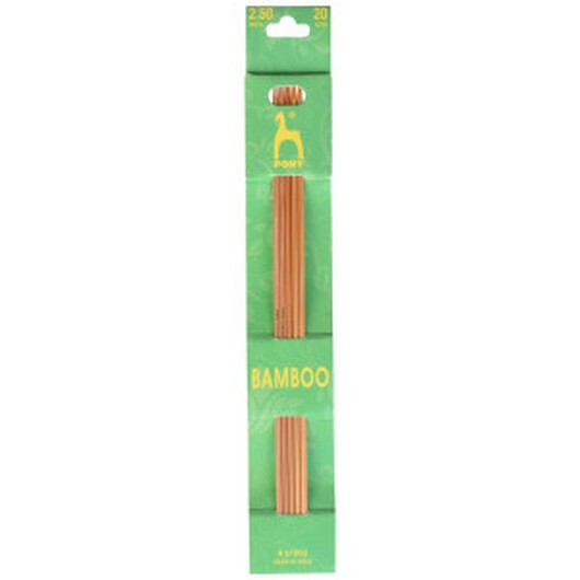 Pony Strumpstickor Bambu 20cm 2,50mm / 7.9in US 1Â½