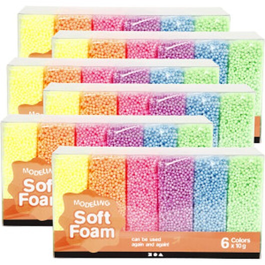 Soft Foam, mixade färger, 6förp./ 1 förp.