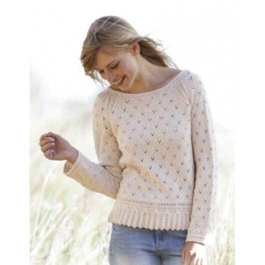 Vintage Charmer by DROPS Design - Tröja med flätor Stick-mönster strl. XS - XXXL