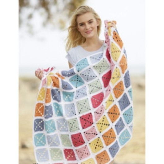 Too Much Fun by DROPS Design - Filt Virk-mönster 88x121 cm