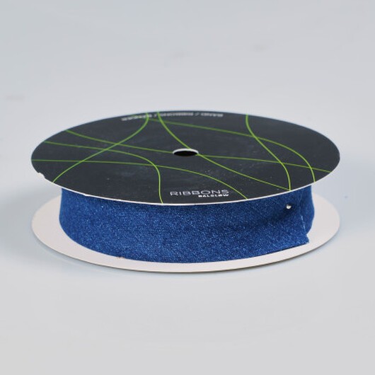 Infinity Hearts Kantband/Snedslå Denim 44/25mm 02 Marinblå