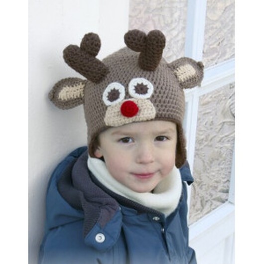 Little Rudolph by DROPS Design - Mössa Virk-mönster strl. 6/9 mån - 9/ - 7/8 år