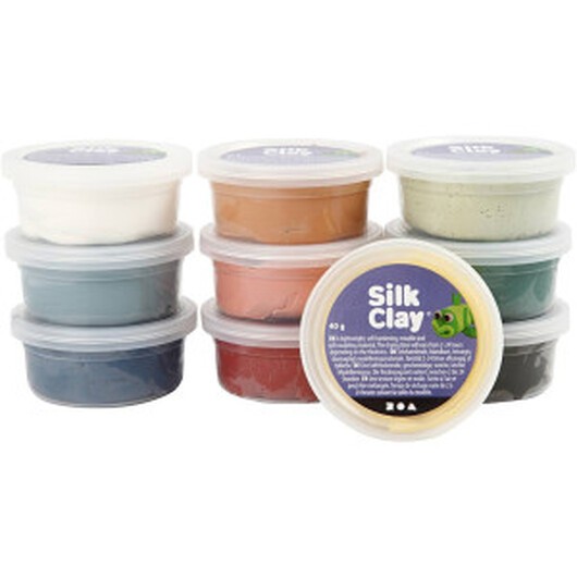 Silk ClayÂ®, dova färger, 10x40g/ 1 förp.