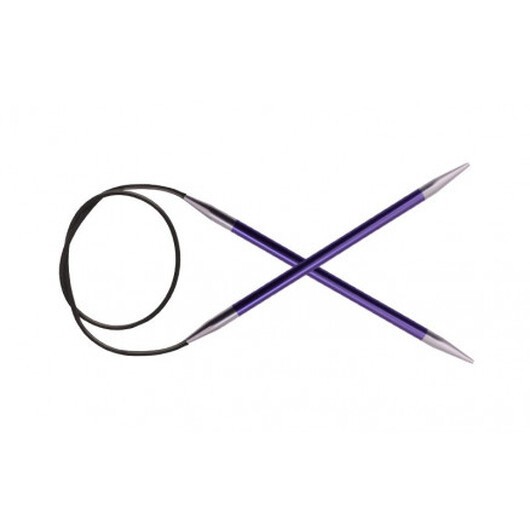 KnitPro Zing Aluminium Rundstickor 150cm 7,00mm / 59in US10Â¾ Amethyst
