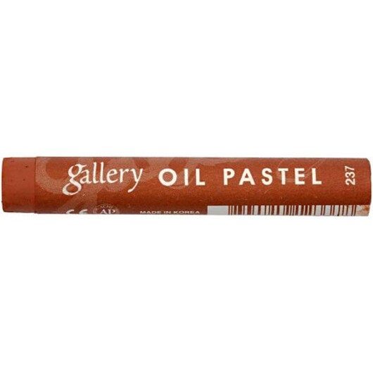 Gallery Oljepastellkritor Premium, L: 7 cm, tjocklek 11 mm, rödbrun (237), 6 st./ 1 förp.