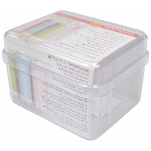 Gütermann Trådbox Transparent 9,4x6,2x7,8cm till 12 rullar