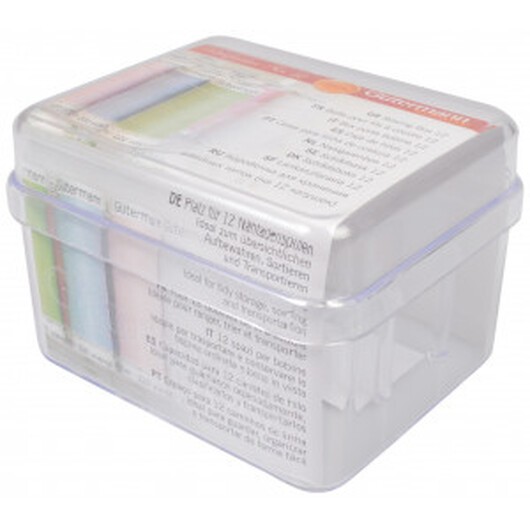 Gütermann Trådbox Transparent 9,4x6,2x7,8cm till 12 rullar