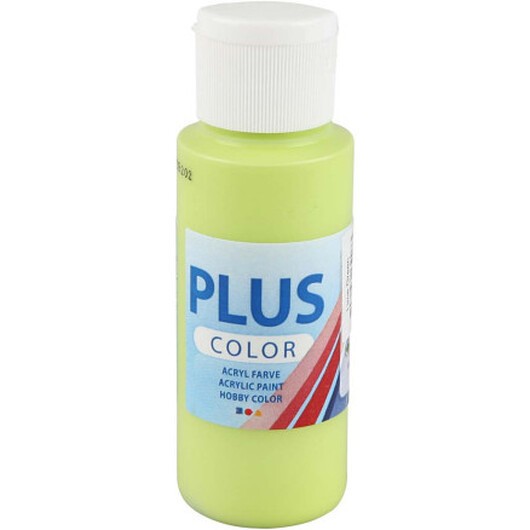 Plus Color Hobbyfärg, limegrön, 60 ml/ 1 flaska