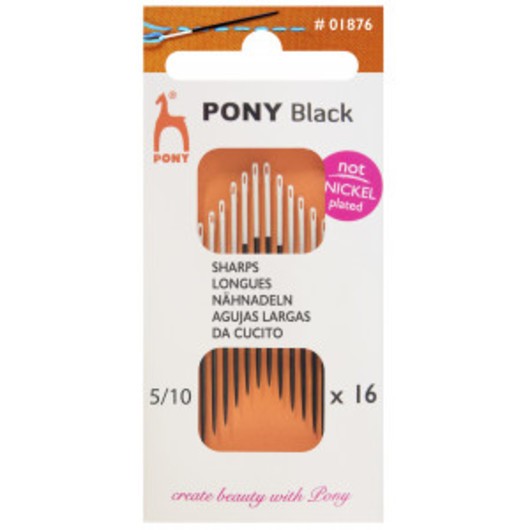 Pony Black Synål Str. 5/10 - 20 styck