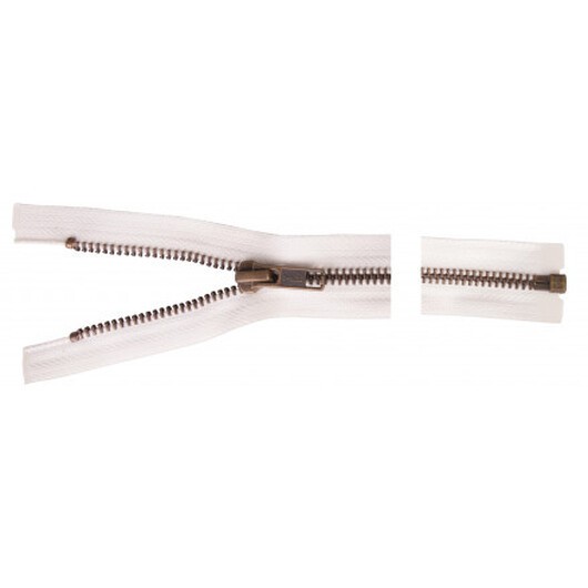 YKK Delbar Dragkedja/Blixtlås Antik Mässing 60cm 6mm Natur