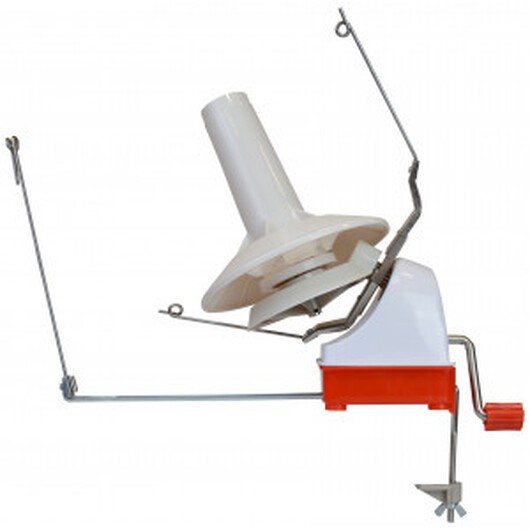 Infinity Hearts Nystmaskin till stort garn i Vit/Röd 22x14x23,5cm