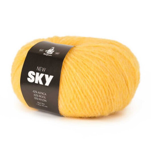 Mayflower New Sky Garn Unicolor 87 Stark Gul