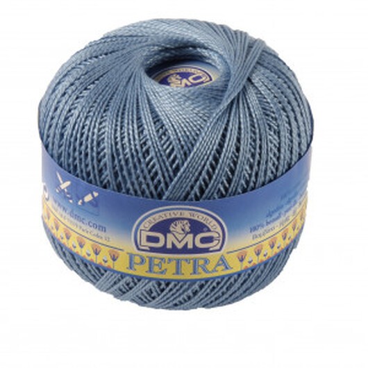 DMC Petra nr. 5 Virkgarn Unicolor 5799 Ljus Denim Blå