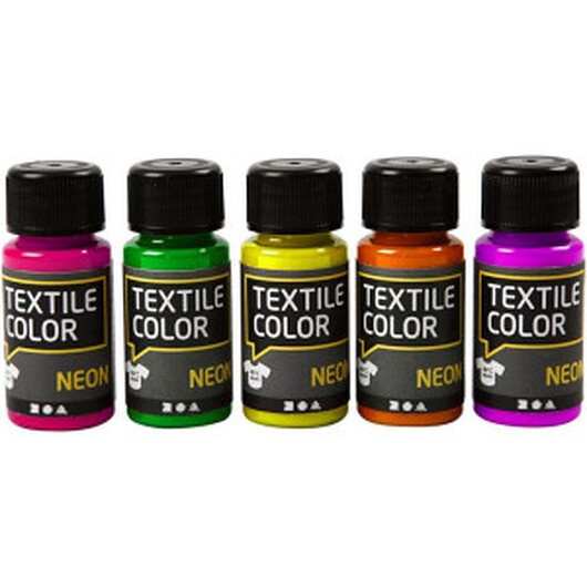 Textilfärg, mixade färger, 5x50 ml/ 1 förp.