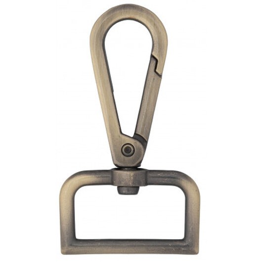 Infinity Hearts Karbinhake med D-ring Mässing Antik brons 60mm - 3 st