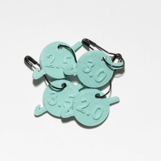 Virknål Turkos Liten 5 st. storlek 2,0-4,0