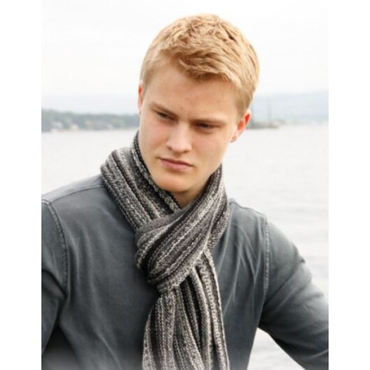 Caspian by DROPS Design - Halsduk Stick-mönster 150x22 cm