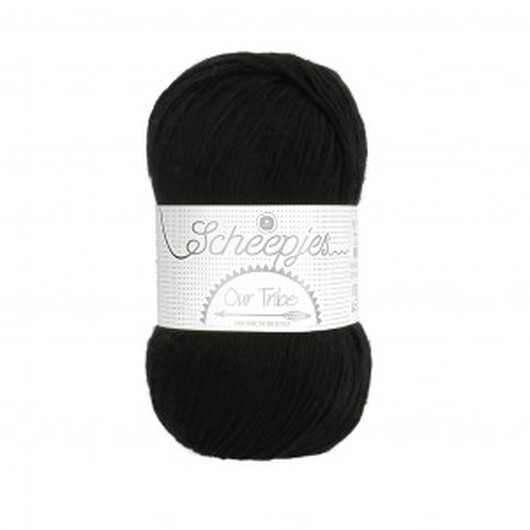 Scheepjes Our Tribe Garn Unicolor 881 Blackberry Black