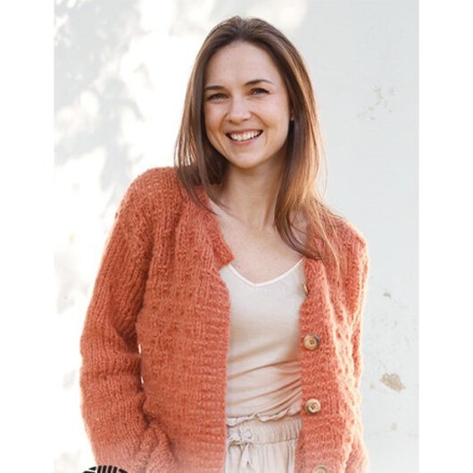 Maggie's Bricks Cardigan by DROPS Design - Cardigan Stickmönster str. S - XXXL