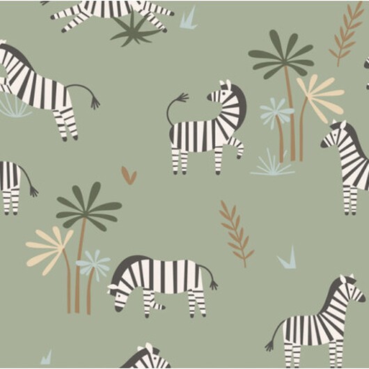 Bomullsjersey Print Tyg 150 cm 026 Zebras - 50cm