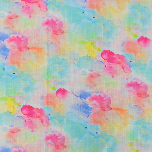 Lin/Viskos Jersey Tyg 1404 Batik - 50cm