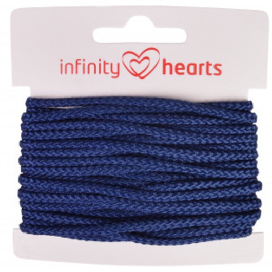 Infinity Hearts Anoraksnöre Polyester 3mm 09 Marinblå - 5m
