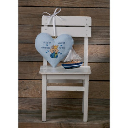 Permin Broderikit Aida Födelsetavla Kudde Christian 21x20cm