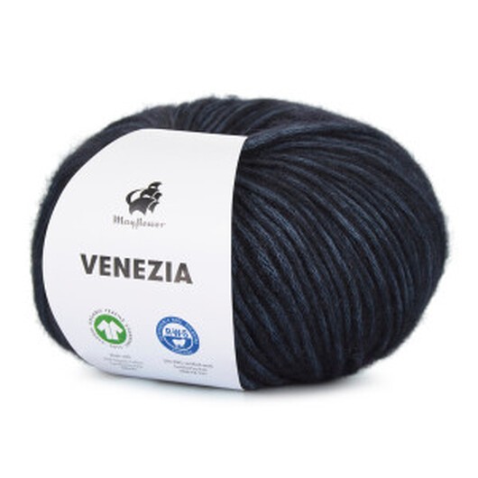 Mayflower Venezia Garn Unicolor 011 Mörk Navy