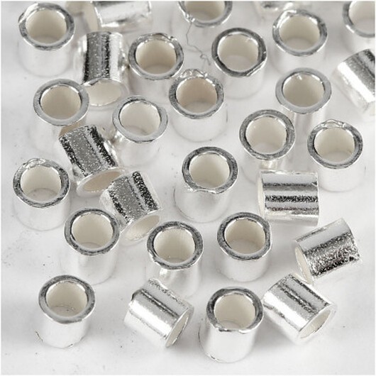 Wireklämmor, dia. 2 mm, 50 st., sterlingsilver