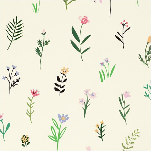 Presentpapper, Blommor, B: 50 cm, 80 g, 100 m/ 1 rl.