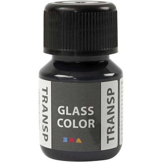 Glasfärg transparent, svart, 30 ml/ 1 flaska